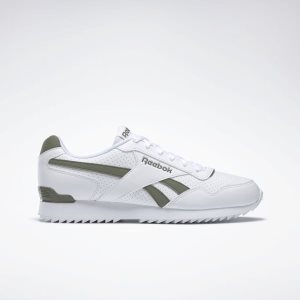 Reebok Royal Glide Ripple Clip Turnschuhe Herren - Weiß/Grün - DE 245-JGQ